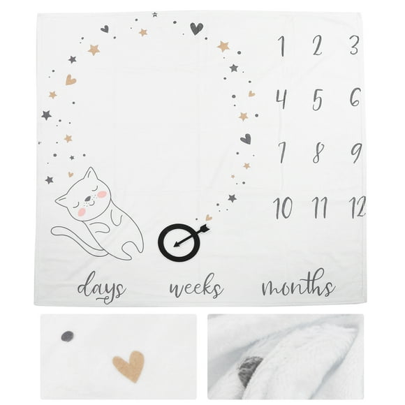 Manta para tabla de crecimiento de bebés, manta para hitos de bebés, manta para fotos de bebés, manta para meses de bebés, máxima confiabilidad