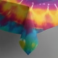 thumbnail image 4 of Colorful Rainbow Tie Dye Spiral Pattern Rectangle Tablecloth 60"x120",Waterproof Polyester Rectangle Table Cloth, Wipeable Spillproof Polyester Tablecloth for Dining, Camping, Indoor and Outdoor, 4 of 6