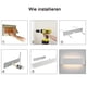 thumbnail image 3 of Aplique de pared LED interior moderno, aplique de pared 12W arriba abajo, iluminación de pared fabricada en aluminio IP44 para salón, dormitorio, escalera, pasillo, 3 of 5