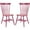 Raspberry, variant on SAFAVIEH Parker 17''H Spindle Dining Chair Set of 2 Raspberry