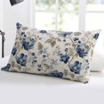 thumbnail image 5 of Blue Gray Spring Floral Throw Pillow Covers, Vintage Botanical Soft Breathable Pillow Cases with Invisible Zipper for Sleeping, King Size Pillowcases for Couch Bed Sofa Chair 20x36 Inches, 5 of 6