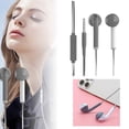 thumbnail image 3 of In Ear Wired Control Earphones With Microphone For Calls And Karaoke Singing Grey White, 3 of 6