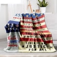 thumbnail image 2 of Veterans Day Gifts for Veterans, 4th of July Throw Blanket, Citizenship Gift for Civic Ceremonies Soldiers, Military Gift Memorial Day Decoration, Patriotic American Flag Star Stripes Blanket 50"x60", 2 of 5