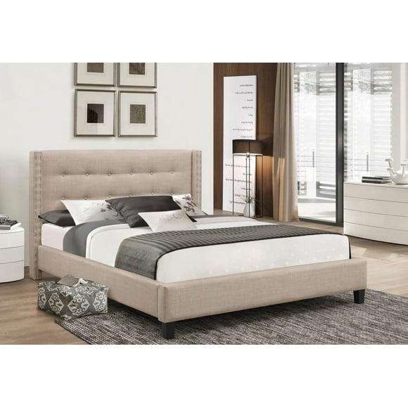 Fabric Bed with Headboard