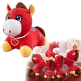 thumbnail image 2 of 3 Pcs!! Shiogb 2026 Zodiac Mascot Plush Toy - Symbolizing Good Luck and Prosperity, Soft Filled Horse Plush Toy, Home Décor for Chinese New Year, Suitable for All Ages, A,B,C, 2 of 7
