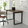 thumbnail image 6 of BizChair Commercial 48x24 Conference Table with 1" Thick Double Sided Laminate Table Top with PVC Edging and Heavy Duty U-Frame Steel Base, Walnut, 6 of 11