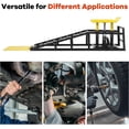 thumbnail image 4 of 2-Pack Hydraulic Car Ramps 5T/12000 lbs Heavy Duty Steel Car Lift Ramps Adjustable 9.45-13.78 In for Oil Change and Auto Repair Yellow, 4 of 7