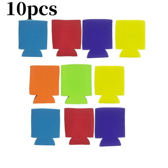 10Pcs 12oz Beer Can Cooler Soft Can Insulator Reusable Neoprene Can Cooler for Wedding Party,Random Colors