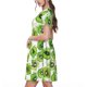 thumbnail image 2 of Balery Green Kiwi Vestidos sueltos de manga corta para mujer, vestidos de verano 2025, vestidos casuales de corte A con vuelo., 2 of 6