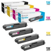 LD Products Compatible TN431/TN433 Set of 4 High Yield Products Toner Cartridges: TN433BK Black, TN433C Cyan, TN433M Magenta, TN433Y Yellow