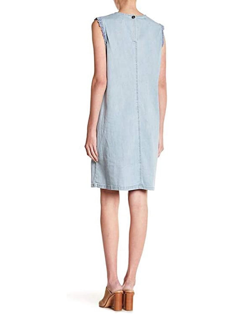 blue jean fringe dress Fringe Denim Dress main image 1