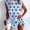 Blue, variant on Morttic Women's Polka Dot 2 Piece Outfit – Sleeveless Crew Neck Tank Top & Side Slit Skort Set Summer Casual for Daily Wear White,S