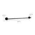 thumbnail image 6 of Design House Kelton Wall Mounted 24" Single Towel Bar, Matte Black, 6 of 11