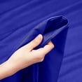 thumbnail image 3 of LUXURIOUS BEDDING Soft 1200 Series Long Staple 4 Piece Egyptian Cotton Bed Sheet Set ( Flat Sheet + Fitted 18'' + 2 Pillow Cases ) Double Brushed Breathable Sheets Royal Blue California Queen, 3 of 4