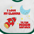 thumbnail image 4 of Inktastic I Love My Glamma to the Moon and Back Boys or Girls Baby Bib, 4 of 4