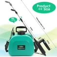 thumbnail image 3 of XZKING Battery Powered Sprayer 1.35 Gallon, Powerful Electric Sprayer with 3 Mist Nozzles, Rechargeable Handle, Retractable Wand, Garden Sprayer with Adjustable Shoulder Strap for Lawn,Garden, 3 of 9
