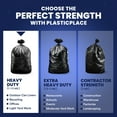 thumbnail image 6 of Plasticplace 55-60 Gallon Trash Bags │ 1.2 Mil │ Black Garbage Can Liners │ 35” x 53.5” (90 Count), 6 of 8