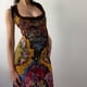 thumbnail image 2 of Tie Dye Bodycon Dress U Neck Ladies Elegant Dress Lace Up Printed Party Clothing Hugtrwg Para estrenar, 2 of 9