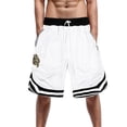 thumbnail image 5 of XIAONU Wolf Patch Mesh Shorts for Men Drawstring Waist Zipper Pockets Athletic Shorts, 5 of 5