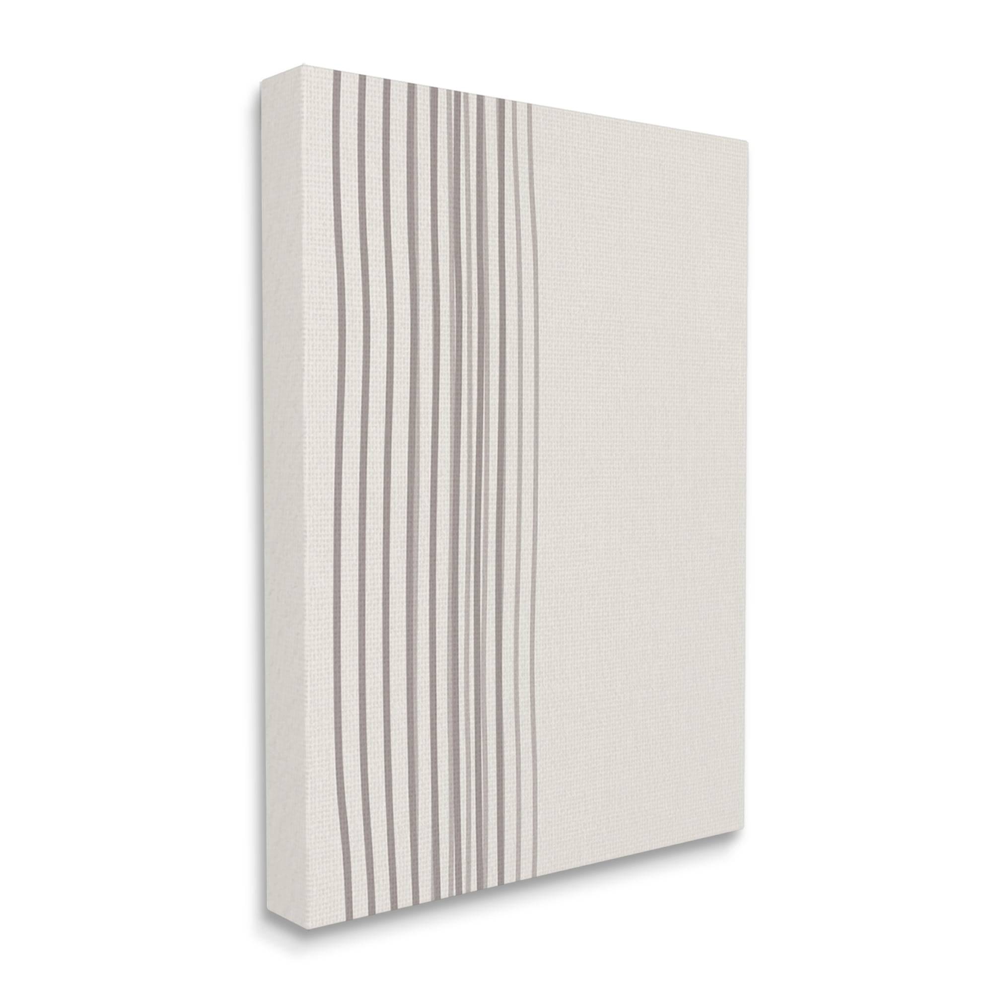 Stupell Industries Minimal Striped Lines Neutral Tone Visual Design Canvas Wall Art, 30 x 40, Design by Kim Allen