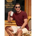 thumbnail image 3 of RICHCOIN Men's Ribbed Knit Crewneck T-Shirts Short Sleeve Textured Solid Casual Tee, 3 of 7