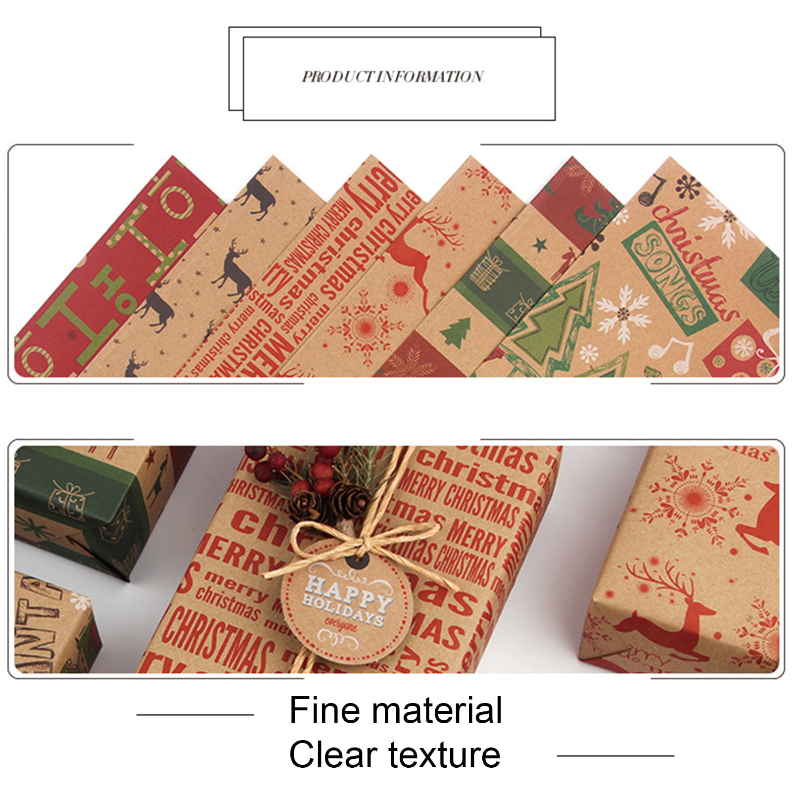 Frcolor 10pcs Cow Print Wrapping Paper Festival Gift Wrapping Paper Multifunctional Packaging Paper, Size: 70X50X0.1CM