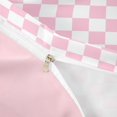 thumbnail image 3 of Homewish Casual Checkerboard Twin Duvet Cover for Girls, Vintage Plaid Twin Bedding, Blush Pink,Pink Reversible,2pcs,No Comforter1 Duvet Cover and 1 Pillowcase, 3 of 5