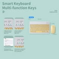 thumbnail image 4 of SK-030 10-inch Bluetooth Keyboard and Mouse Set (78-key Mini Keyboard, 2.4G GHz, 3-Level DPI Adjustable Bluetooth Mouse, Suitable for Android/iOS/Windows) (Yellow), 4 of 8