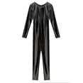 thumbnail image 6 of YONGHS Women's Shiny Holographic Unitard Costume Suits Bodysuits Catsuits Black L, 6 of 7