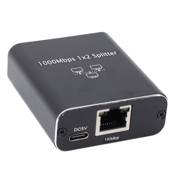 Divisor Ethernet De 1000Mbps, Divisor De Red RJ45 De 1 A 2 Salidas, Divisor De Cable LAN Gigabit De Alta Velocidad Para Computadora, TV, Consola De Juegos