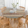 thumbnail image 3 of Stretchable Round Table Cover with Bohemian Floral Design - Colorful Elastic Edge Tablecloth - Fits 52-56 Inch, 3 of 7