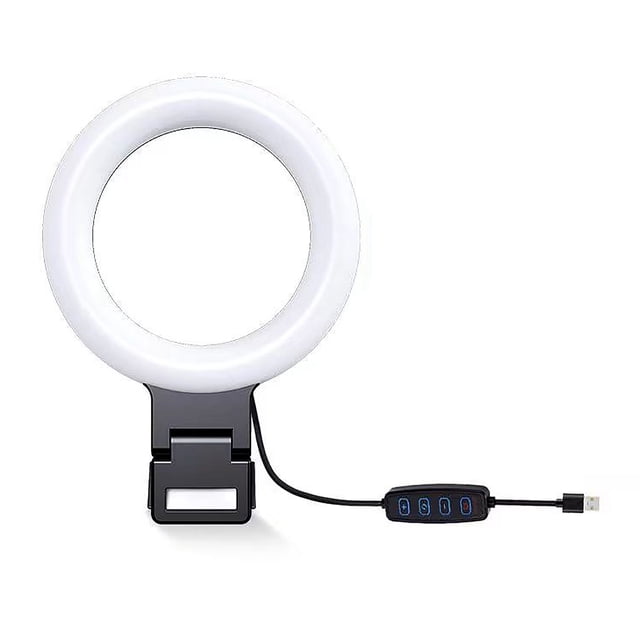 Billuyoard Luz de anillo de relleno Lámpara de conferencia de transmisión en vivo LED Iluminación ajustable Iluminación y accesorios