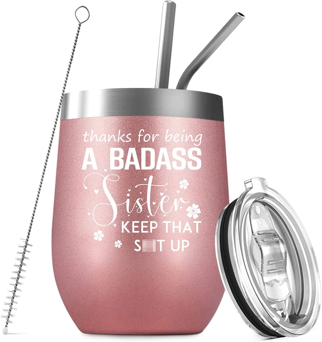 Funny Gifts for Sister Christmas Sister Gifts from Sister Sister in Law Thank You Big Sister Gifts LEADO Wine Tumbler Soul Sister Sisters Unbiological Birthday Gifts for Sister Brother 