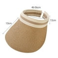 thumbnail image 6 of D-GROEE Adjustable Straw Weaving Sun Visor Hats for Women, Wide Brim Summer Beach Hat, Protect Your Skin Easily, 6 of 7