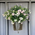thumbnail image 4 of Spring Flower Wreath Artificial Floral Basket Door Hanging For Home Decoration Holiday Props, 4 of 5