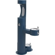 Elkay Lk4420bf1udbfrk Ezh20 26" Floor Mounted Outdoor Bi-Level Bottle Filler Combo Station