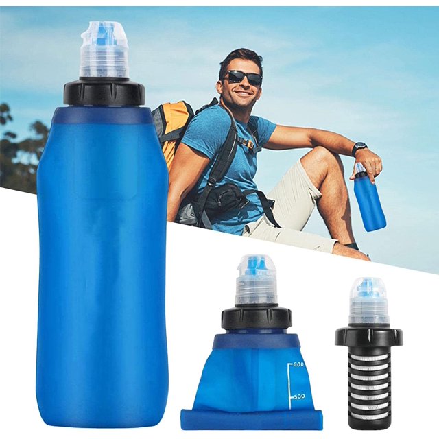 Botella de agua filtrada, botella purificadora de agua, filtro de agua para acampar Botella de agua deportiva para viajes Senderismo Camping Supervivencia Suministros al aire libre ShuxiuWang 8390614201736