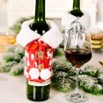 thumbnail image 3 of Ounissouiy Cubierta de botella de vino Pajarita Encaje Árbol de Navidad con cuello de comedor Ropa de botella de vino Rojo Gris Bolsa de Kits de decoración para fiestas Gris, 3 of 6