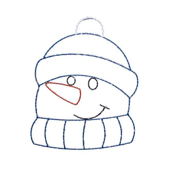 Celebrations 9096866 15 in. LED Snowman Silhouette Hanging Decor - Pack of 8