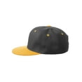thumbnail image 3 of Classic Flat Bill Visor Snapback Hat Custom Color Player Team Numbers, Number 87 Gold, Black Gold Hat, 3 of 5