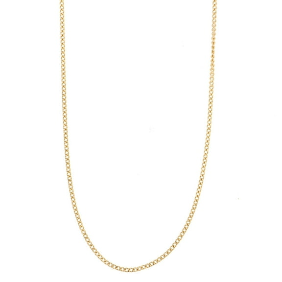 Brilliance Fine Jewelry 14 KT Yellow Gold Adjustable 16"-18" Diamond Cut Chain