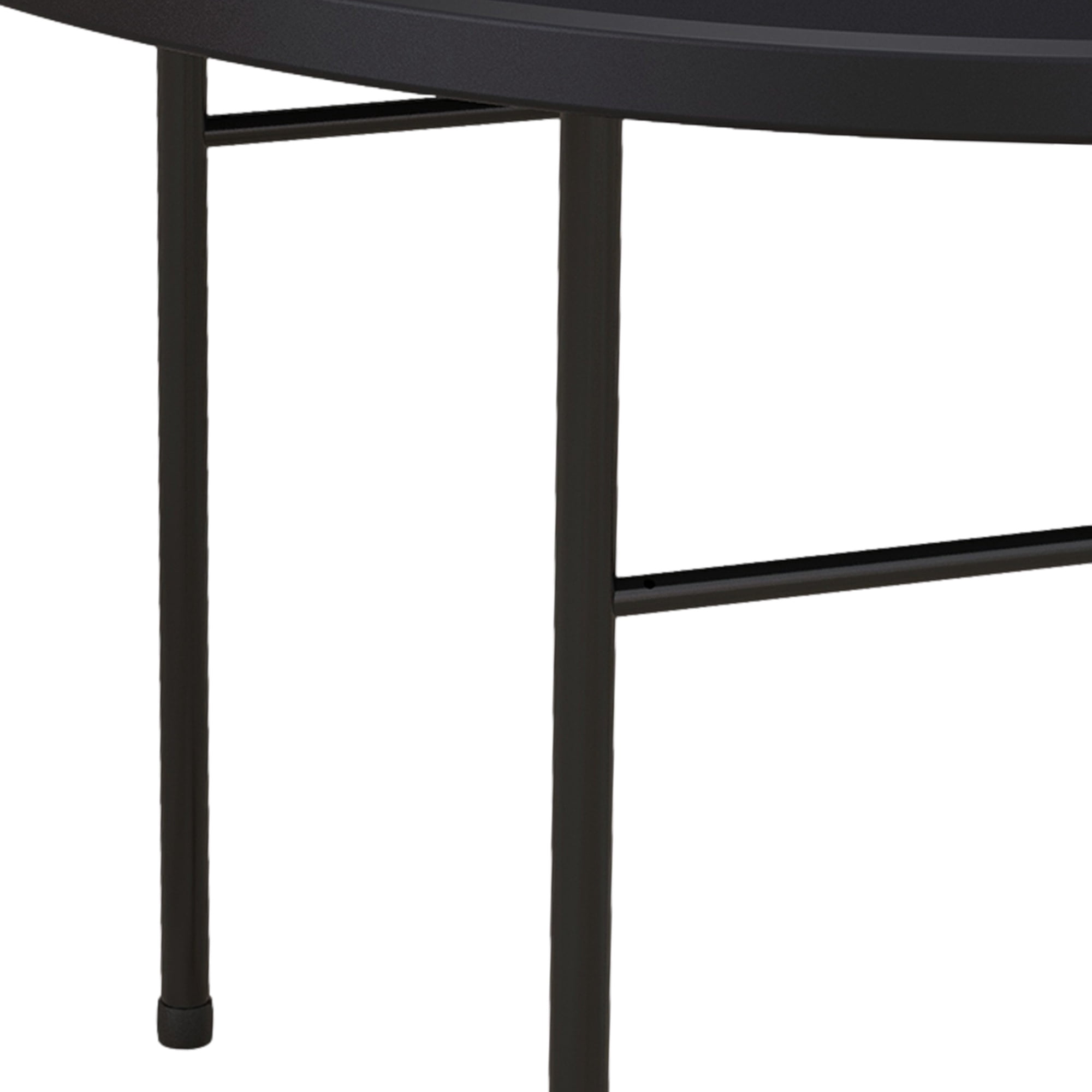 Uforic 48 Inch Round Folding Table Black Plastic with Metal Frame Indoor Outdoor Portable Table for Party Camping BBQ Garden