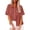 Orange, variant on Vmvidoty Womens Button Down Shirts Cotton Linen Short Sleeve Blouses 2026 Summer V Neck Basic Casual Tops for Women Orange S