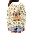 thumbnail image 3 of chaqlin Capybara Hoodies for Girls 14-16 Cute Full-Zip Hooded Sweatshirts Music Notes Long Sleeve Hooded Coat Kids School Jacket with Pockets, 3 of 6