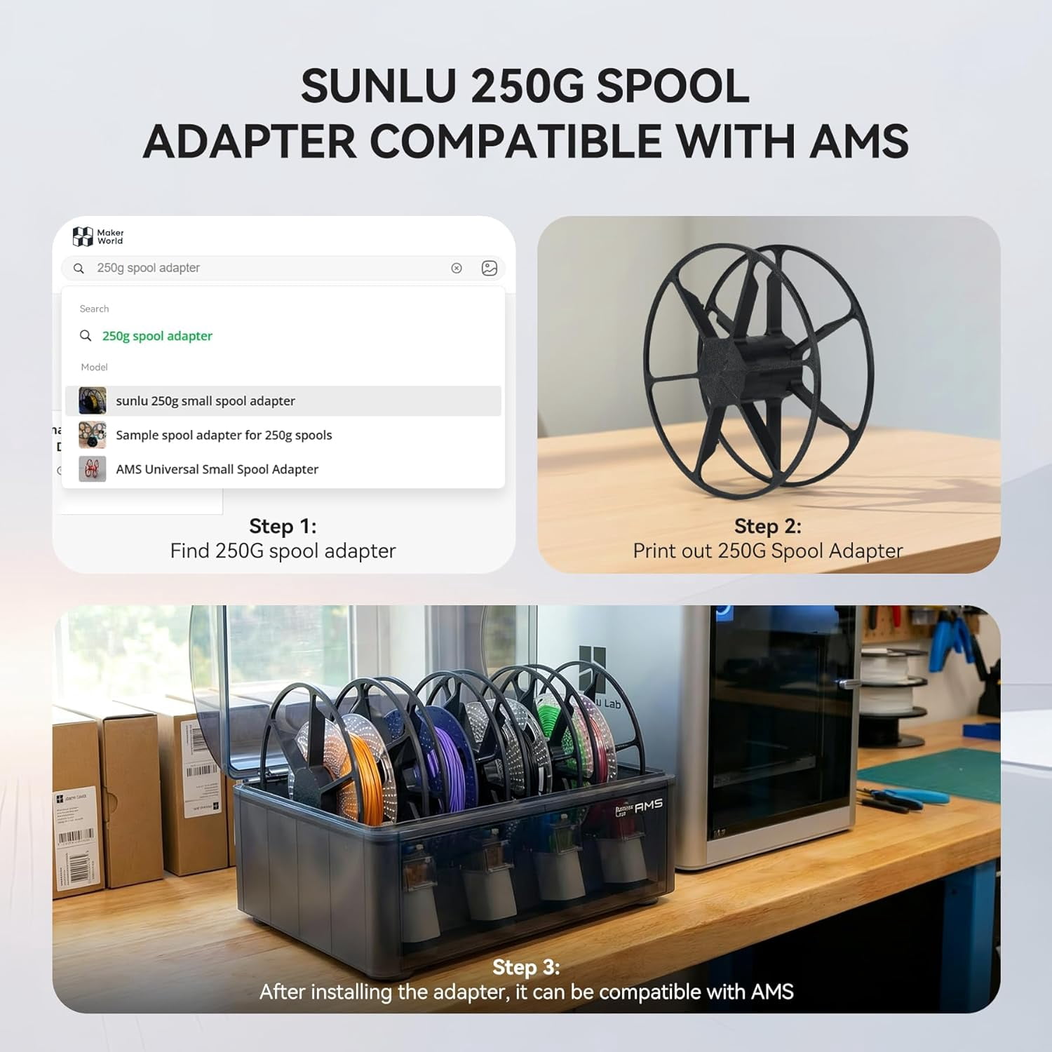 PLA Filament 1.75mm Bundle, 3D Printer Filament Bundle 250g, 8 Rolls, 2kg Total, Black+White+Grey+Transparent+Red+Klein Blue+Sunny Orange+Green