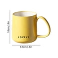 thumbnail image 3 of Dongrere Plastic Coffee Mug, Solid Color Tea Cup with Handle, Simple Drinkware Cup for Home, Office and Cafe Use, 3.3x3.6 Inch, Yellow, 3 of 6