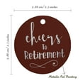 thumbnail image 6 of Inkdotpot Pack Of 100 Real Silver Foil Paper Tags Cheers To Retirement Favor Hang Tags, 6 of 6