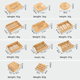 thumbnail image 5 of Caja de jabón de madera Jabonera de madera de bambú Porta jabón Desagüe de bambú Caja de bambú sanitaria, 5 of 6