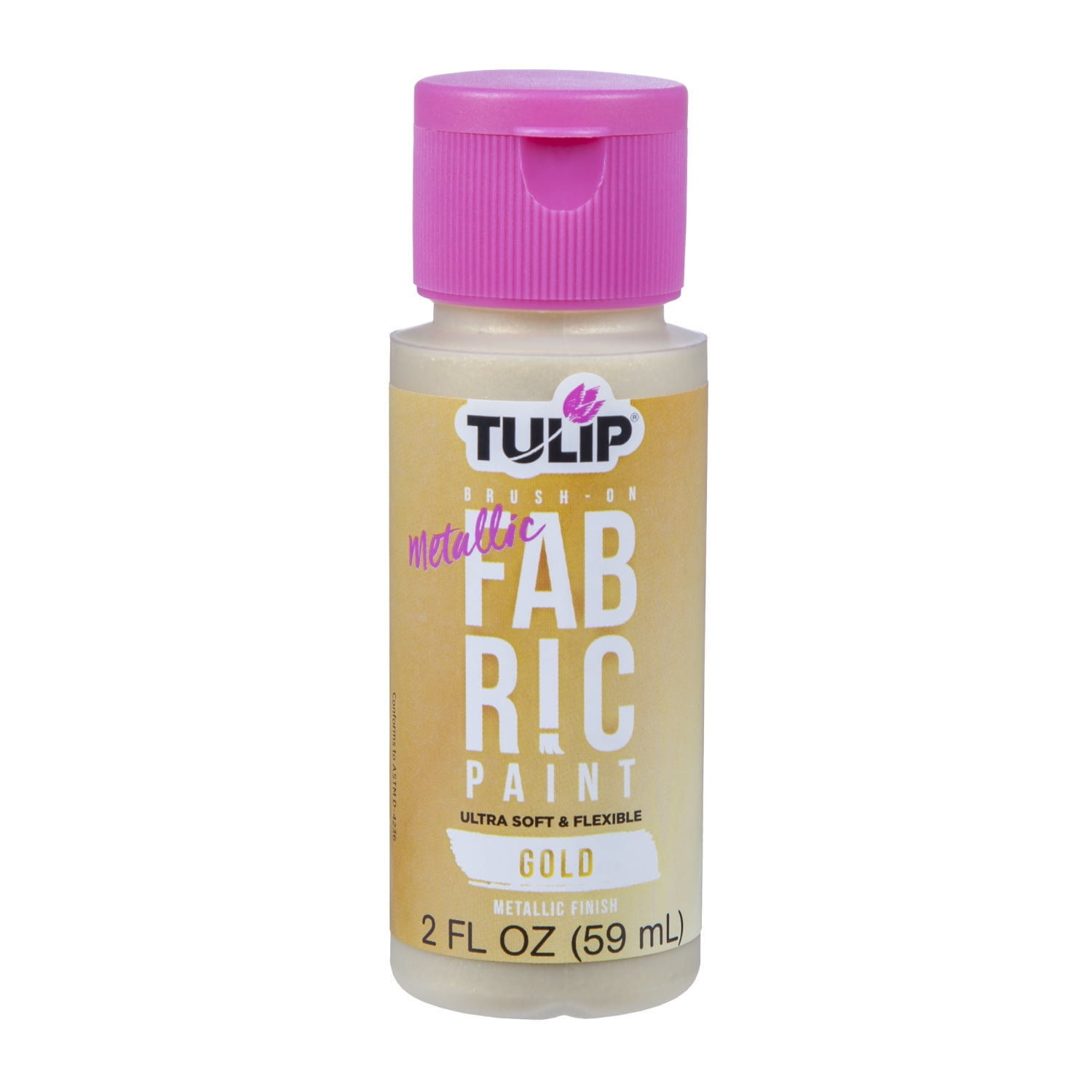 Tulip Metallic Gold Brushon Fabric Paint, 2 fl oz.