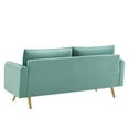 thumbnail image 6 of Sofa, Velvet, Blue, Modern Contemporary Urban Design, Living Lounge Room Hotel Lobby Hospitality, 6 of 9